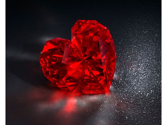 Красный кристалл-сердце