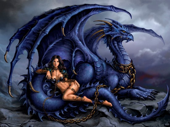Дівчина з синім драконом